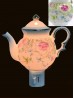 Porcelain Floral Teapot Night Light With Gift Box